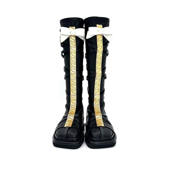 NIB Louis Vuitton A/W 2021 Runway Fornasetti LV Monogram Knee High Boots 37 - Picture 5 of 13